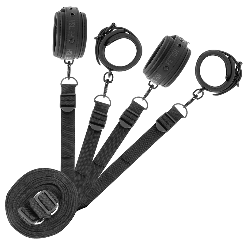 FETISH SUBMISSIVE - Handfessel- und Bondage-Band-Set mit Neoprenpolsterung