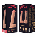 CYBER SILICOCK - STRAP-ON MAGNUS FLÜSSIGE SILIKON MIT 3 RINGEN GRATIS 20.5 CM -O- 4.1 CM