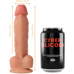 CYBER SILICOCK - STRAP-ON FLÜSSIGE SILIKON OLIVER MIT 3 RINGEN GRATIS 19 CM -O- 3.9 CM
