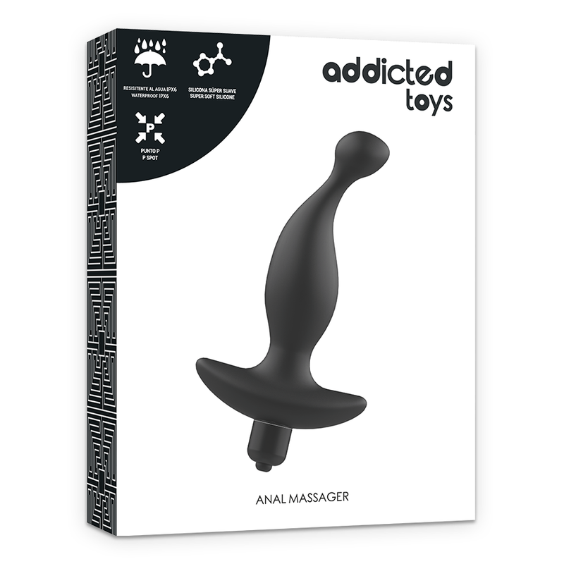 ADDICTED TOYS - Vibrierender Analmassager Schwarz, Modell 1