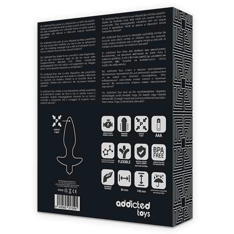 ADDICTED TOYS - Analplug-Massager mit Vibration Schwarz