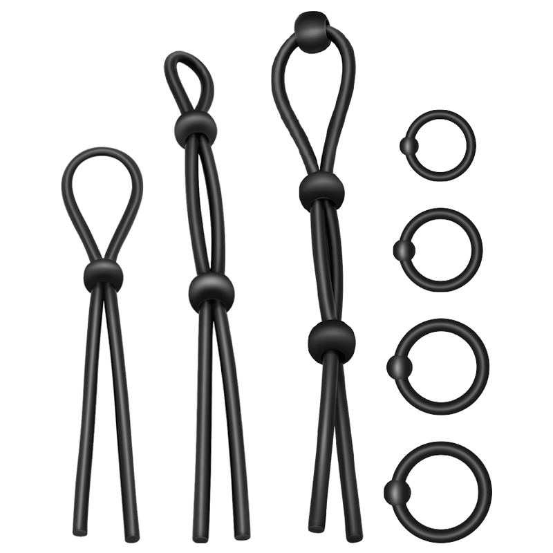 ADDICTED TOYS - Flexibles Silikon-Penisring-Set, 7-teilig